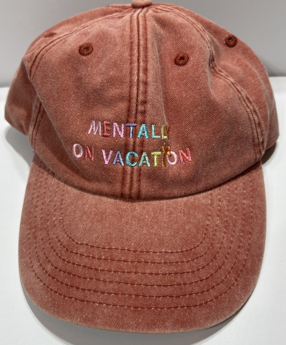 Dusty Orange/Brown Beechfield Low Profile Cap Hat Mentally on Vacation NWT!